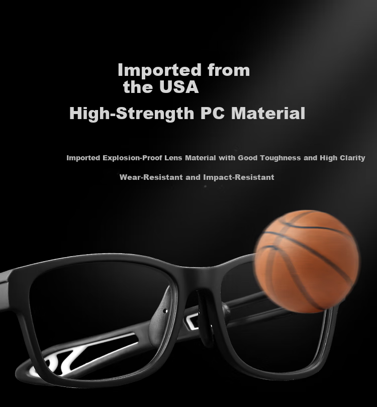 Kaponi Sports Glasses for Men with Prescription, Suitable for Basketball And Soccer, Protective Goggles with Anti-Glare Coating, Available in Various Lens Powers, for Running, Outdoor Activities, And Cycling 10