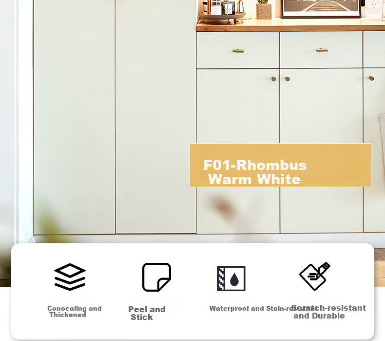 Jifudifu Thickened Creamy Texture Film Sticker for Wardrobe Desktop Cabinet Wall Renovation - Blaken Brown 2