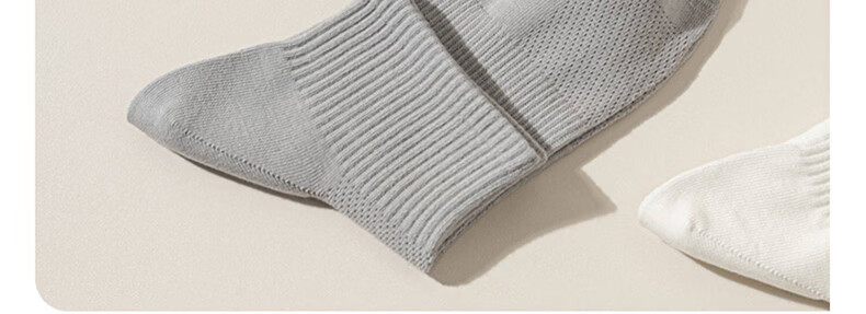Cotton Thirteen Summer Men's Mid-Calf Short Socks Pure Cotton Antibacterial Deodorant Mesh Thin Sweat-Absorbing Low-Cut Solid Color Socks 8