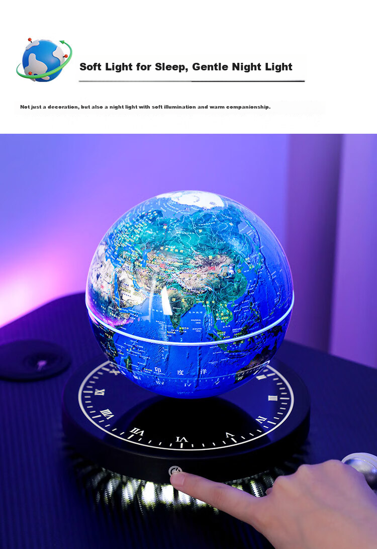 Hengyi Floating 3D Globe with Bluetooth Playback 20cm Illuminated Auto-Rotating Children's Toy New Year Gift 5