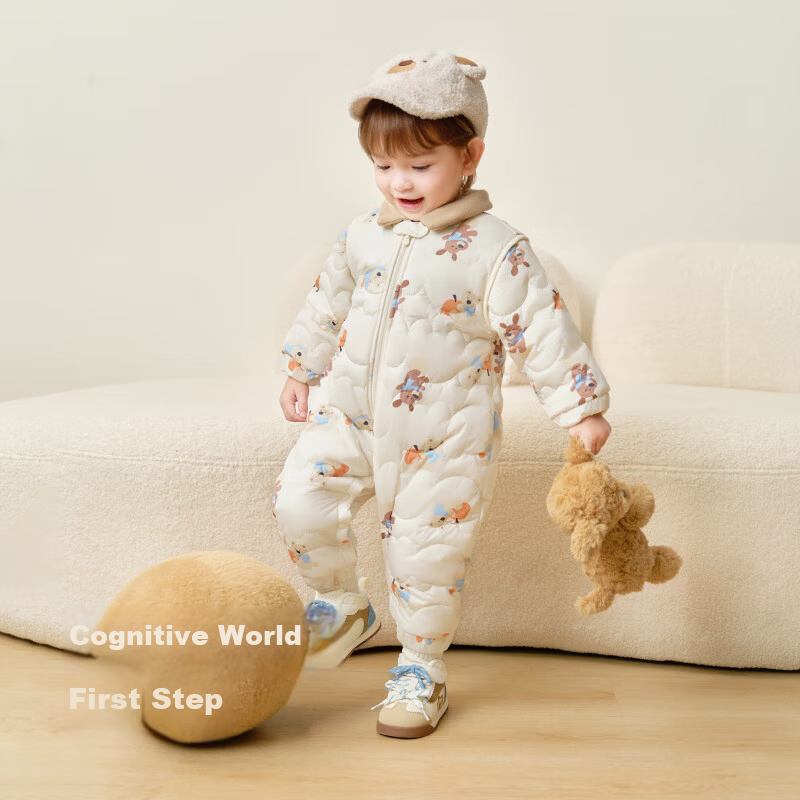BALABALA Baby Winter Fleece Lined Thickened Romper Jumpsuit for Boys and Girls Toddler Infant Kids