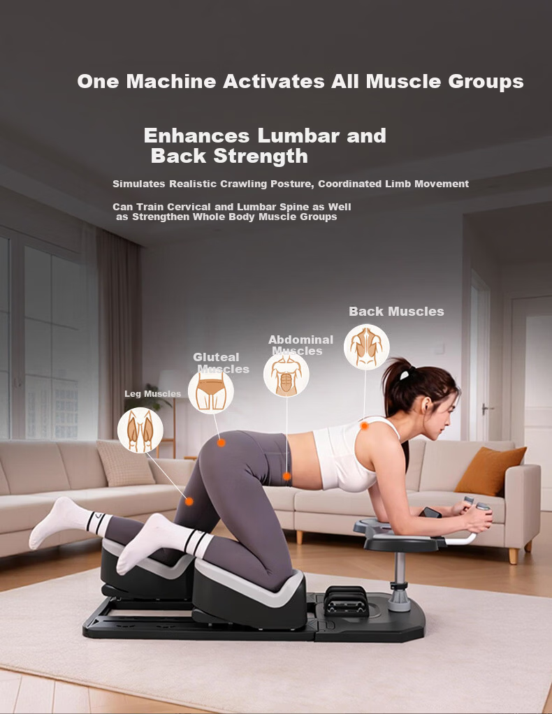 DDS Multifunctional Crawling Machine Lumbar Spine Stretching Core Training Abdominal Roller Home Fitness Equipment Climbing Machine DDS6507H 4