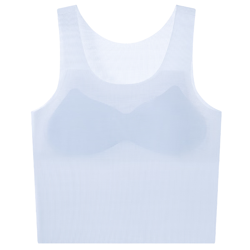 Ariel & Aurora Girls Long Summer Vest Breathable Seamless Cooling Anti-Bulge Innerwear for Elementary and Middle School Students Ages 7-16 L
