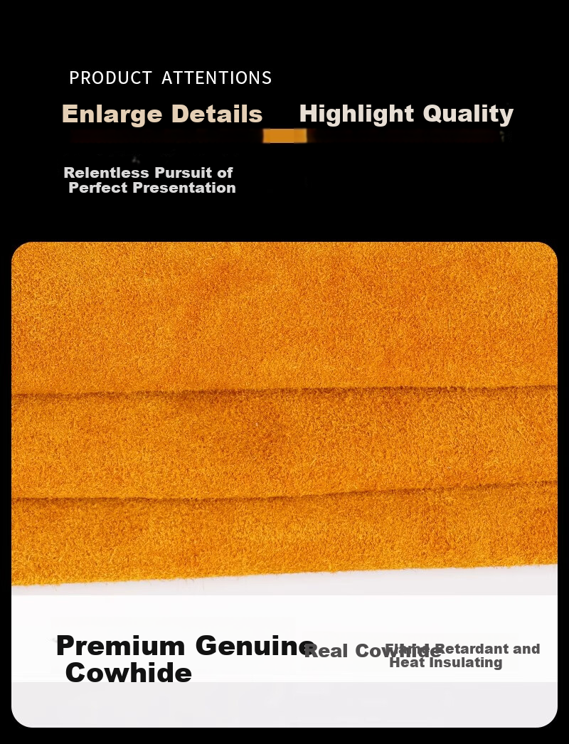 Minggu Leather Welding Fire-Resistant Foot And Leg Guards, Welder Foot Covers Protective Foot Covers Wear-Resistant Heat Insulation Anti-Spatter 9
