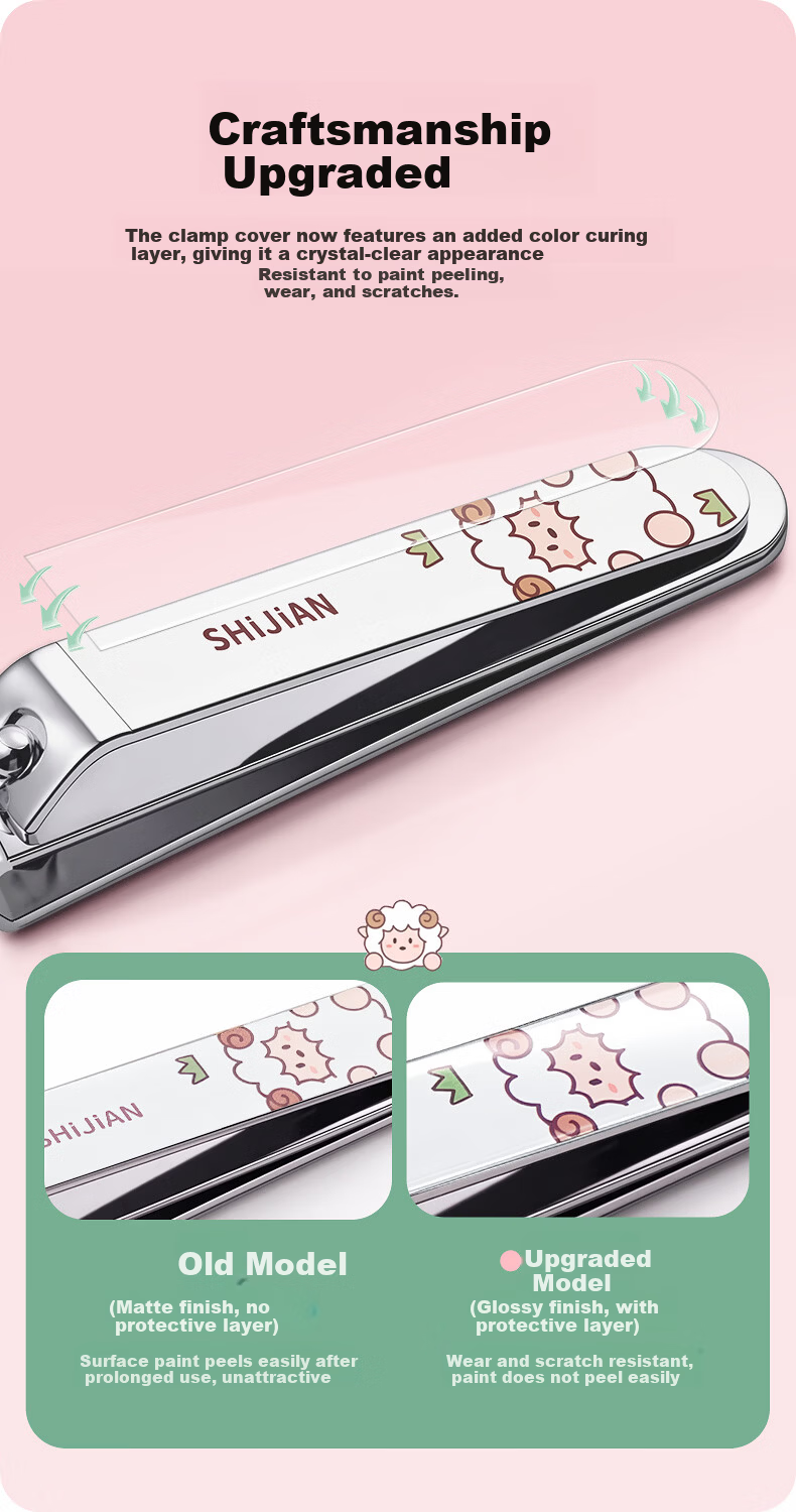 Shijian Nail Clipper, Ear Pick with Keychain, Cute Ear Cleaner And Nail Cutter Set, 2 Pieces, T61P 1