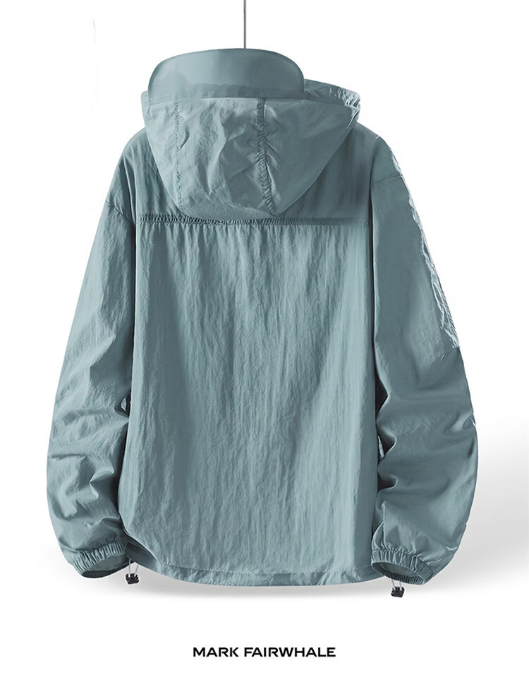MARK FAIRWHALE Unisex Summer Ice Silk Sunscreen Jacket Lightweight Breathable UPF50+ UV Protection Loose Fit Coat for Men 19