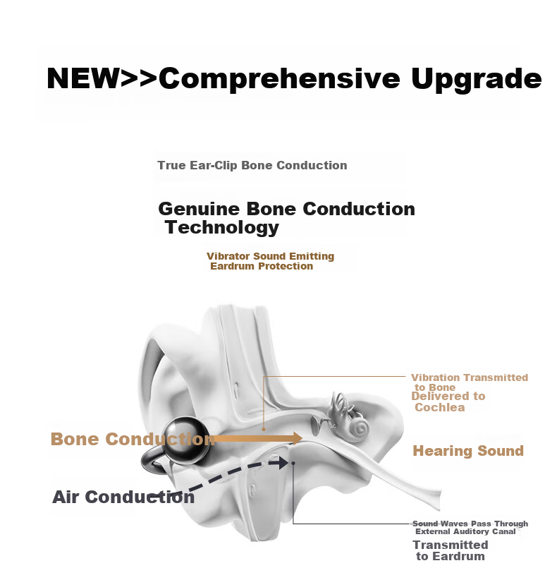 Aigo True Bone Conduction Clip-On Bluetooth Kids Earphones IP68 Waterproof Open-Ear Wireless Sports Noise-Cancelling Headset GS10 Purple 2