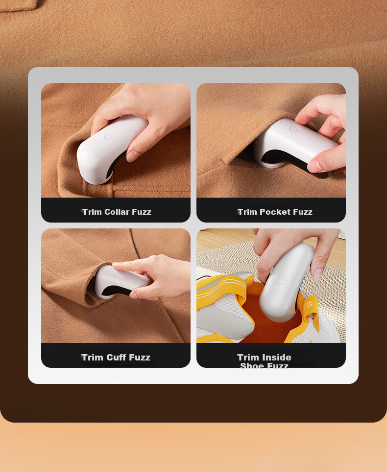 Zhigan Mini Fabric Shaver Lint Remover Portable Sweater Defuzzer M55 5