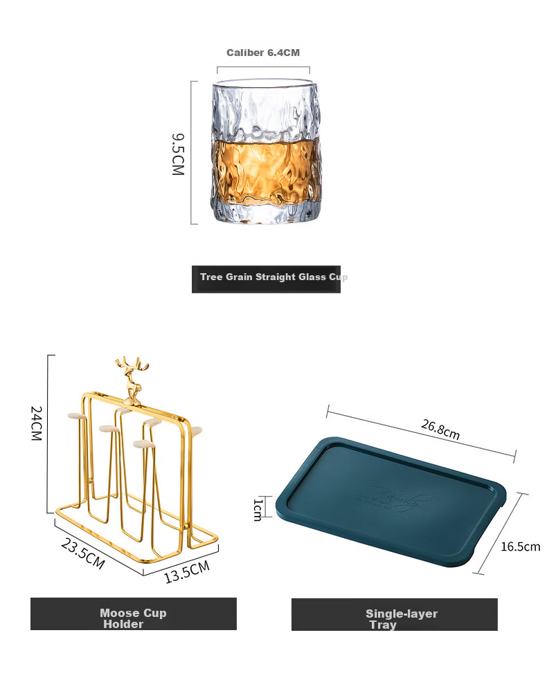 Jieanxi Thick Glass Water Cups, Summer Household Use, Heat-Resistant Juice Glasses, Beer Mugs, Milk Cups, Student Gift Set of 6 11