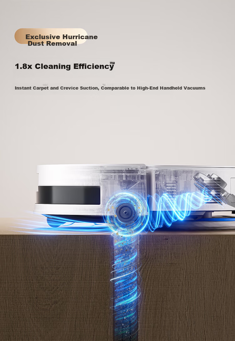 Ecovacs T50 MAX Robot Vacuum Cleaner and Mop Combo with Automatic Cleaning, Smart Home Hair Tangle-Free Ultra-Thin Water Tank Version (Supports HarmonyOS) - Mother's Day Gift 8