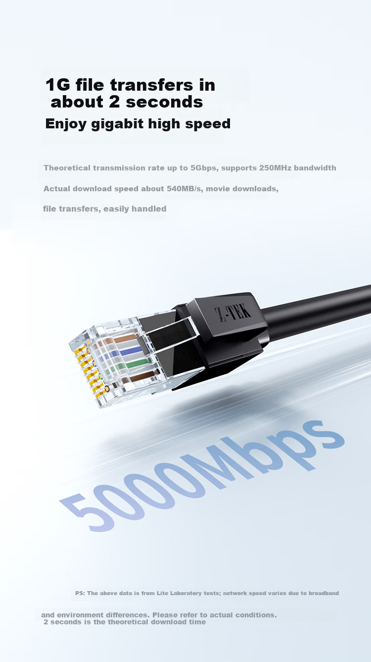 LITET CAT6 Ethernet Cable 20m Gigabit Broadband Cable CAT6 Home Computer Router 5G Network Engineering Surveillance 8-Core Finished Patch Cord 2.5G Black Z6-200BK 3