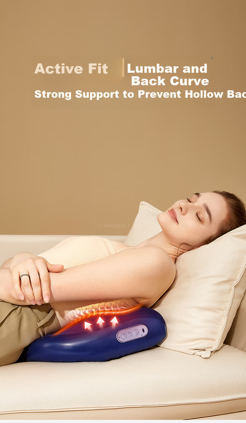 Westinghouse BX3PLUS Waist Massager Neck and Shoulder Cervical Spine Massager Full Body Back Massage Cushion Practical Valentine's Day Gift for Parents, Wife, Girlfriend - Cocoa White 16