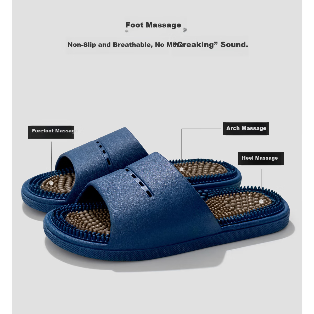 Lidani Granule Massage Slippers Women Indoor Home Non-Slip Couple Bathroom Female Cool Slippers 3
