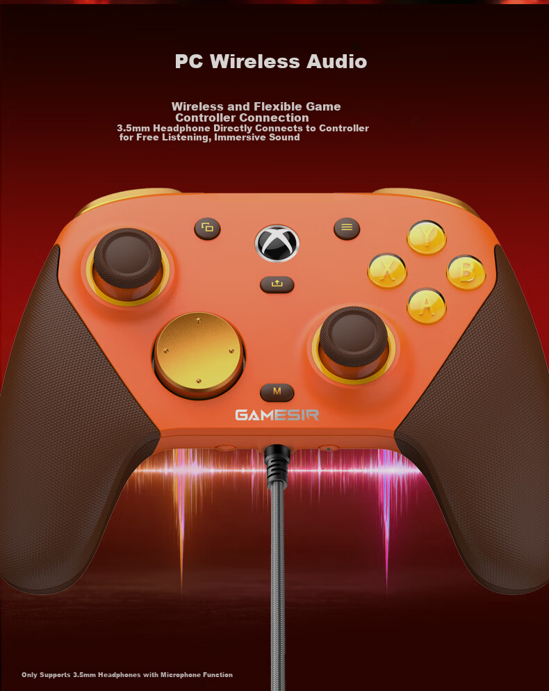 GAMESIR G7 Pro Microsoft Xbox Licensed Elite Wireless Gamepad TMR Joystick Motion Dual Trigger Four Motors with Dock Vibrant Orange Children's Day Valentine's Gift 10