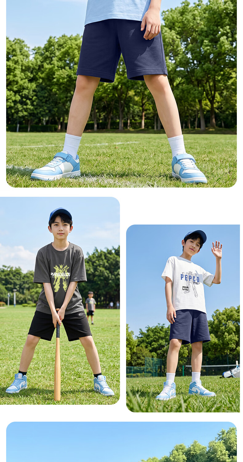 Piggy Banner Boys Summer Set Pure Cotton Short Sleeve and Shorts 2-Piece 2026 New Kids Sports Casual Wear 11