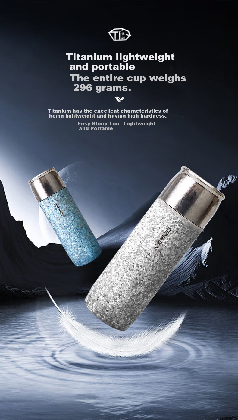 GEYA Antibacterial Pure Titanium Insulated Magnetic Tea Steeping Cup Customizable Thermal Water Bottle 13