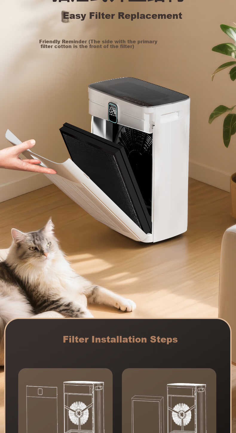 Youyang Pet Hair Vacuum Air Purifier Hair Remover for Cats and Dogs Floating Hair Removal Aromatherapy Deodorization Sterilization P290WH1 13
