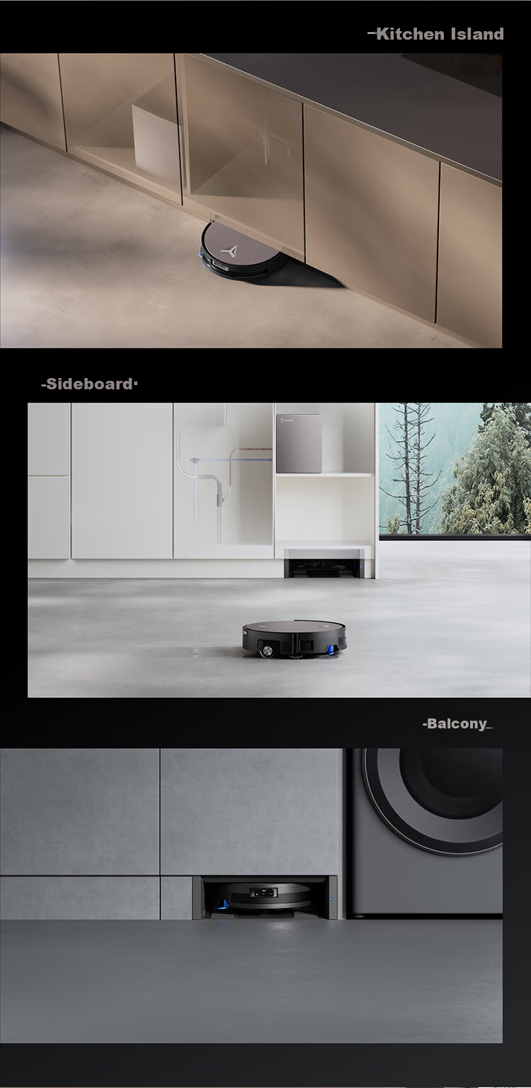 ECOVACS Deebot X Fully Embedded High-End Model Robot Vacuum Cleaner with Sweeping, Mopping, Washing, and Drying Functions, Automatic Self-Cleaning, First Fully Embedded Hidden Drum Floor Washing Robot 11