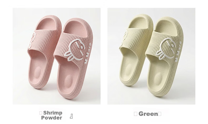 MashiMaro EVA Cartoon Couple Home Bathroom Shower Slippers Unisex Sandals 3