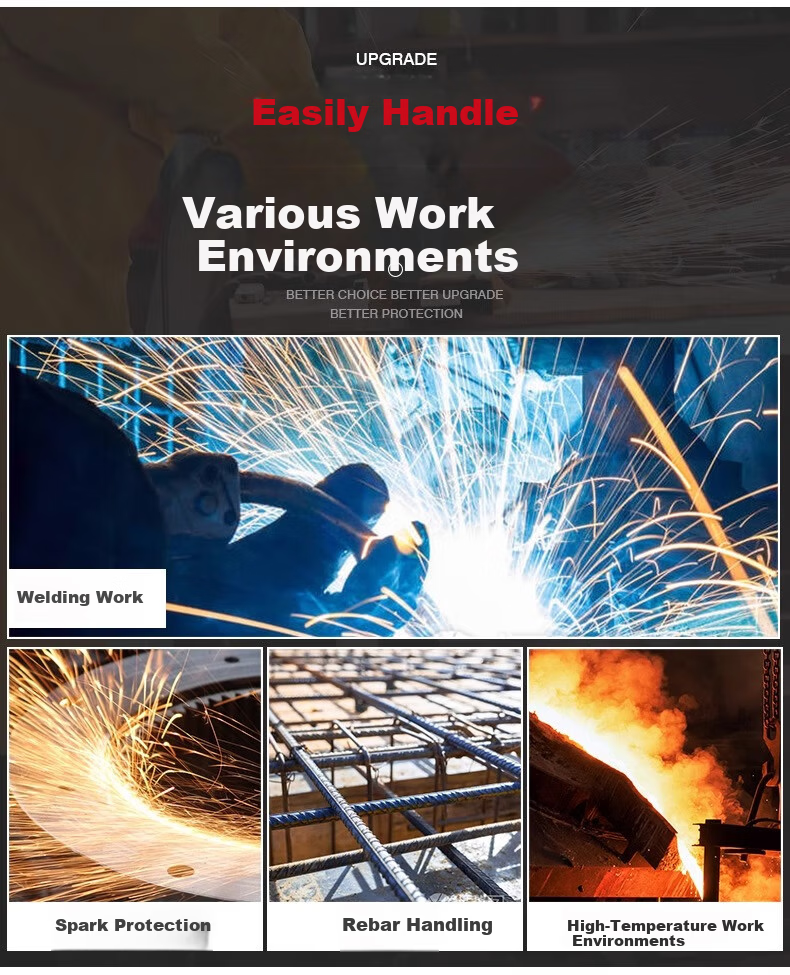 BAIGE Winter Welding Protective Gear Cowhide Sleeves Heat-Resistant Insulated Work Sleeves 4