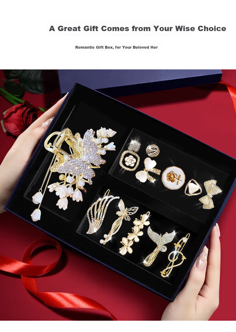 Dijing Butterfly Hair Clip, Hair Barrette, Women's Hair Accessory, 2026 New Style, Bangs Side Clip, Cute Children's Hair Ornament Set 4