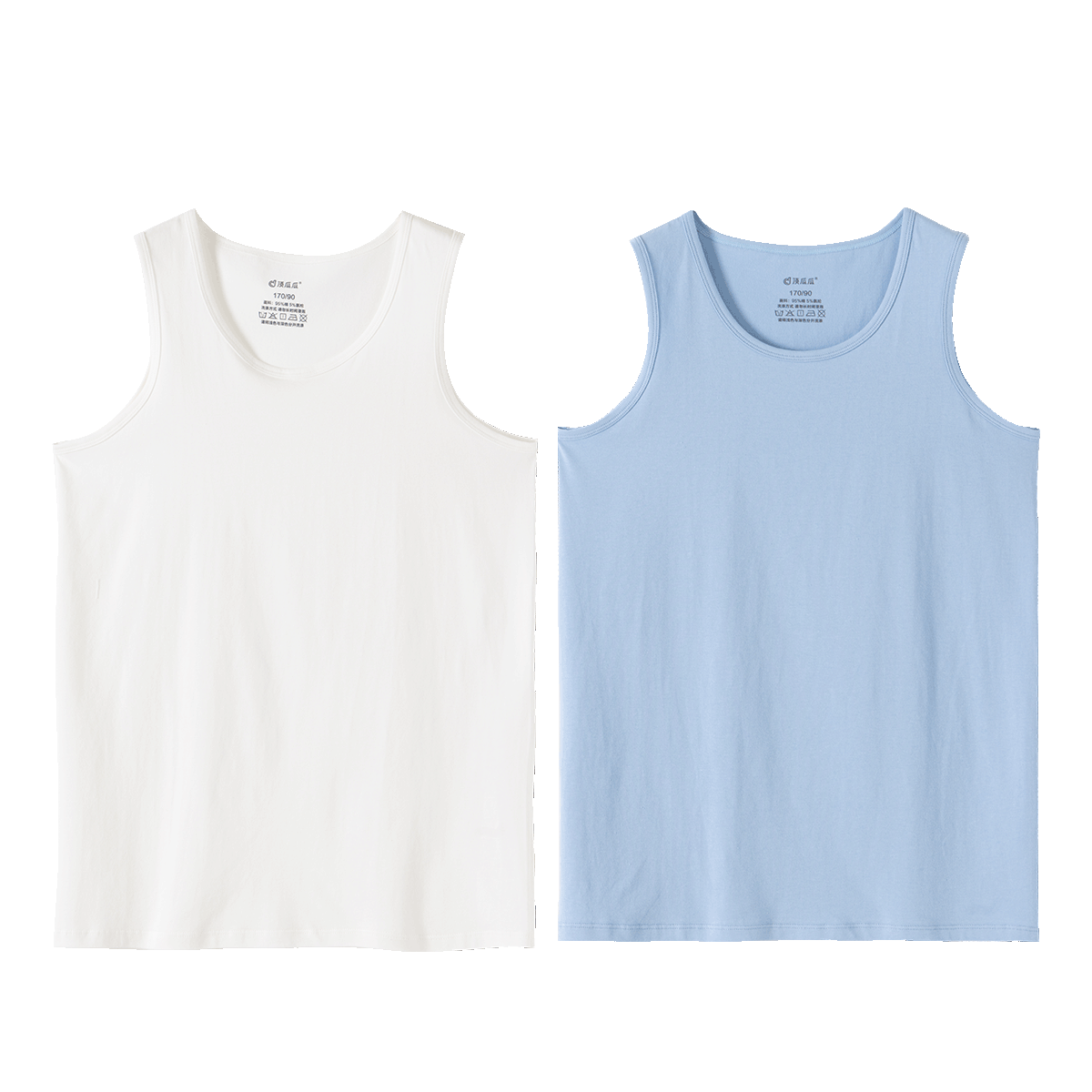 Dingguagua Teen Boys Cotton Vest A-Class Breathable Sleeveless Undershirt for Ages 12-16 Junior High Large Size