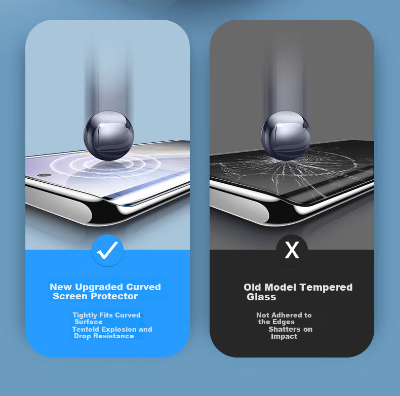 Baosou [Damage Compensation] Tempered Glass Screen Protector for Vivo X100/Vivo X100 Ultra/sUltra Curved Full Screen HD Anti-Scratch Anti-Fingerprint Film 3