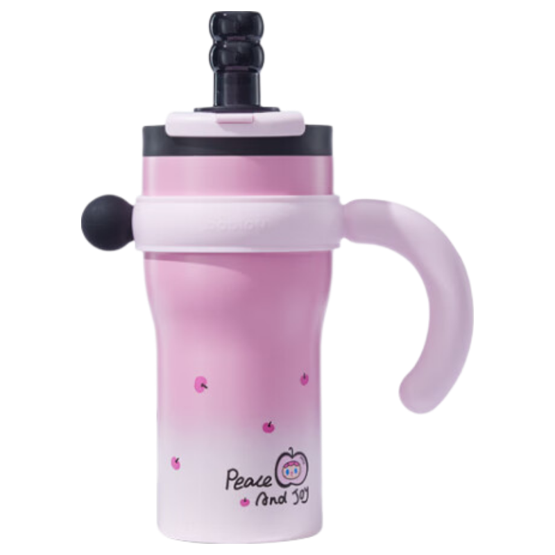 BABLOV Children's Insulated Cup, Large Capacity Straw Cup for Women, Stylish Ceramic Inner Liner Water Bottle, Gift Ice Cup