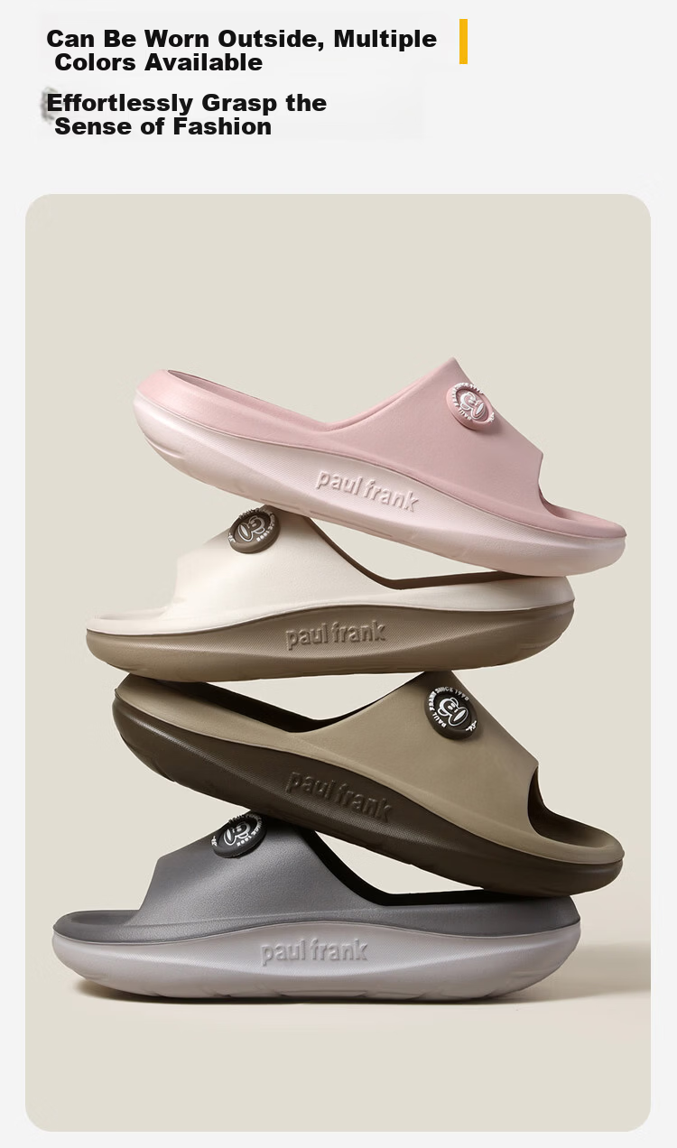 Paul Frank Lightweight Soft Elastic Indoor Home Slippers Thick Sole Bathroom Shower Sandals Lotus Pink Size 38-39 PF659 7