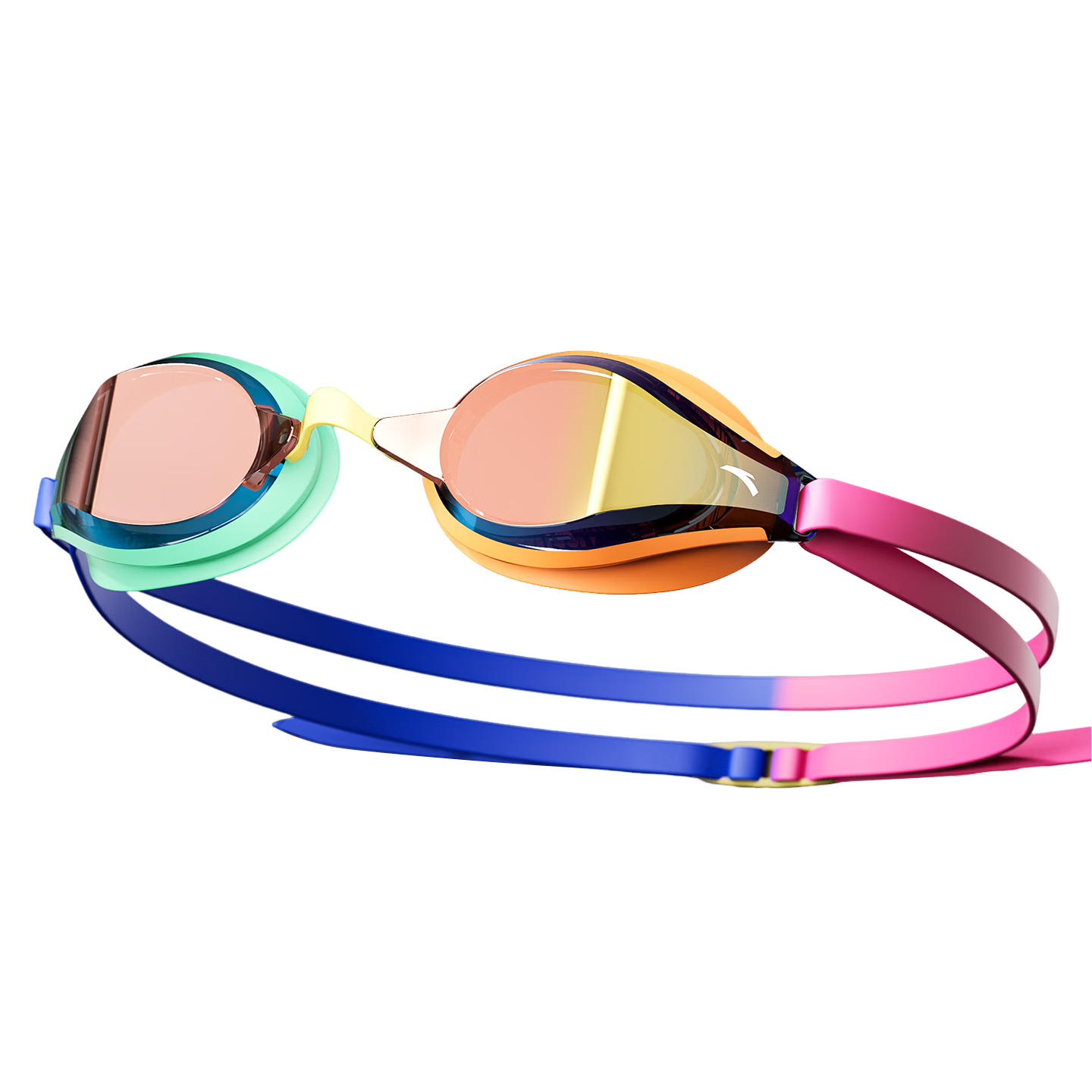 ANTA Zhang Yufei Edition Nano Long-Lasting Anti-Fog Coated Racing Swimming Goggles Orange Green Plano