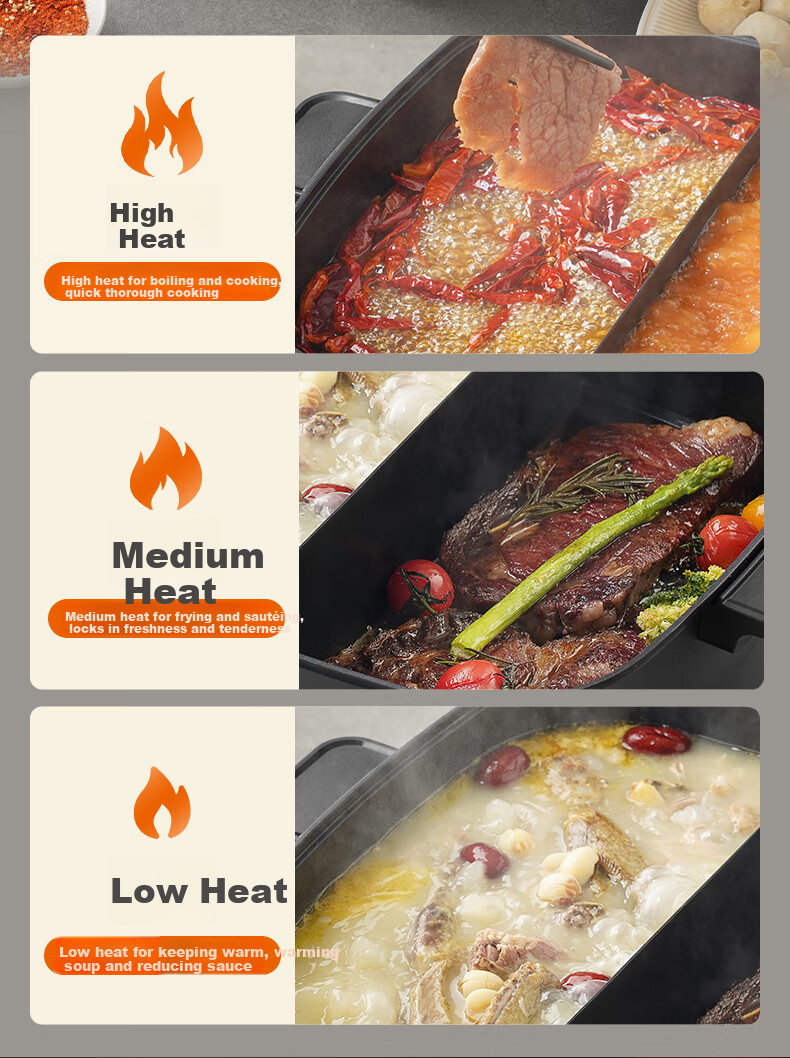 Joyoung Electric Hot Pot Dual-Zone Hot Pot Household 6L Multifunctional Hot Pot Quick Boil 4-Minute Independent Temperature Control Upgraded Model HG60-G118 6