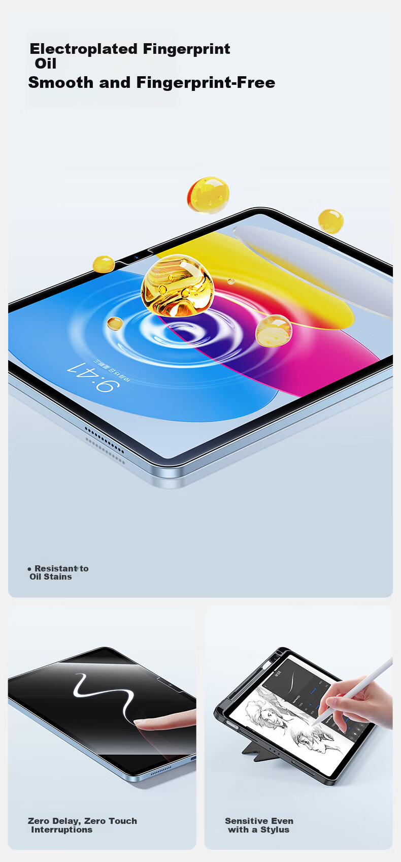 Shanmo iPad Pro 11-inch M5 Chip Tempered Glass Screen Protector Dust-Free Installation for 2024/2025 Apple Tablet HD Film 12
