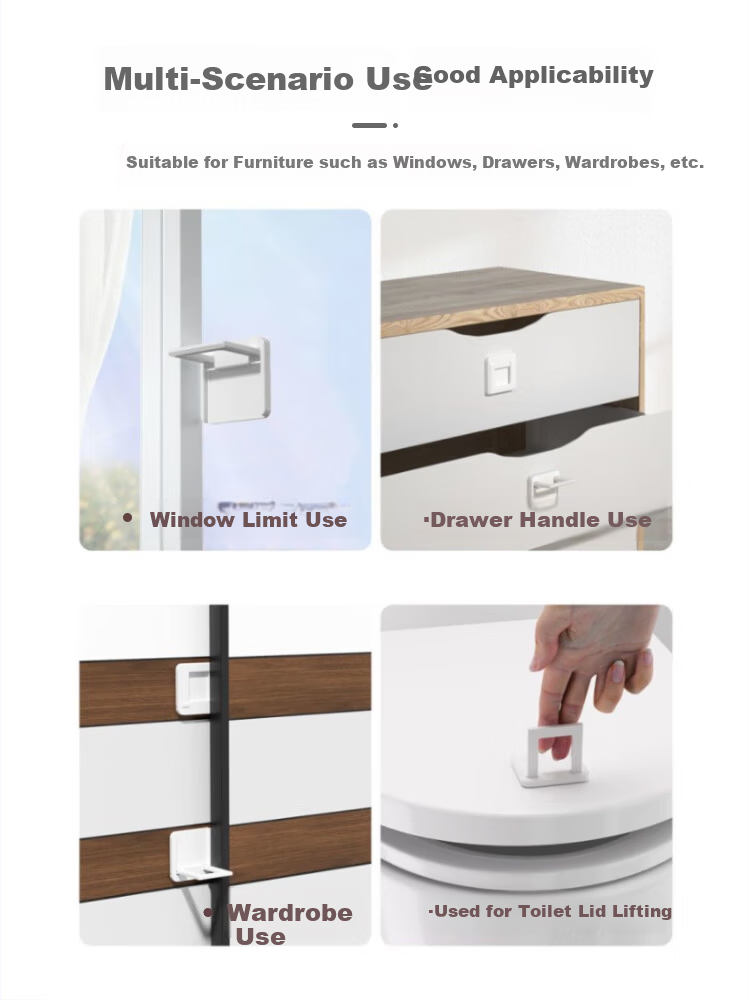 9i9 Children's Safety Window Lock Sliding Door Window Lock Drawer Lock Cabinet Handle Multifunctional 6-Pack A10 9