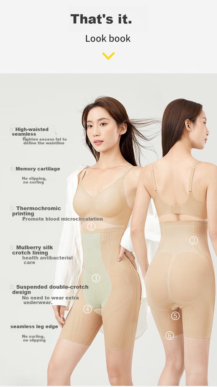 GRACEWELL High Waist Tummy Control Shaping Pants Butt Lifting Slimming Waist Trainer Body Shaping Leggings for Women Black M 4