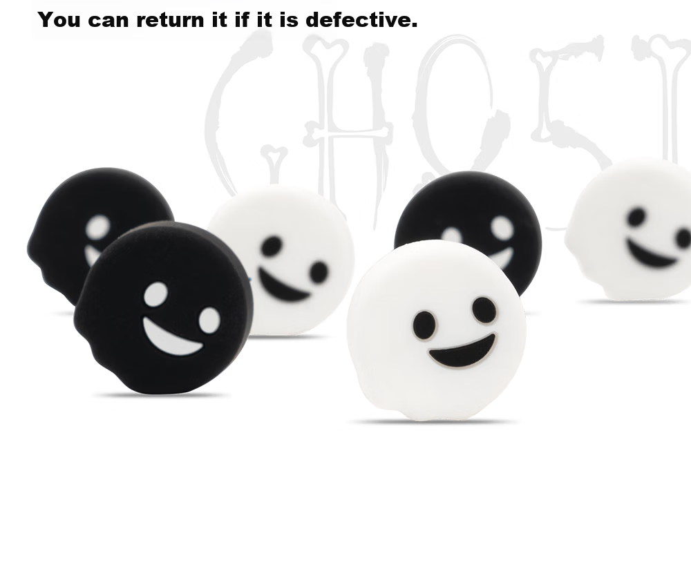 Jixiang Switch 2 Joystick Cap, Anti-Sweat, Non-Slip, Anti-Friction Joy-Con Controller Joystick Cap for NS2 Generation, Black And White Sweet Heart Skeleton Silicone Protective Cover, 4 Pieces 13