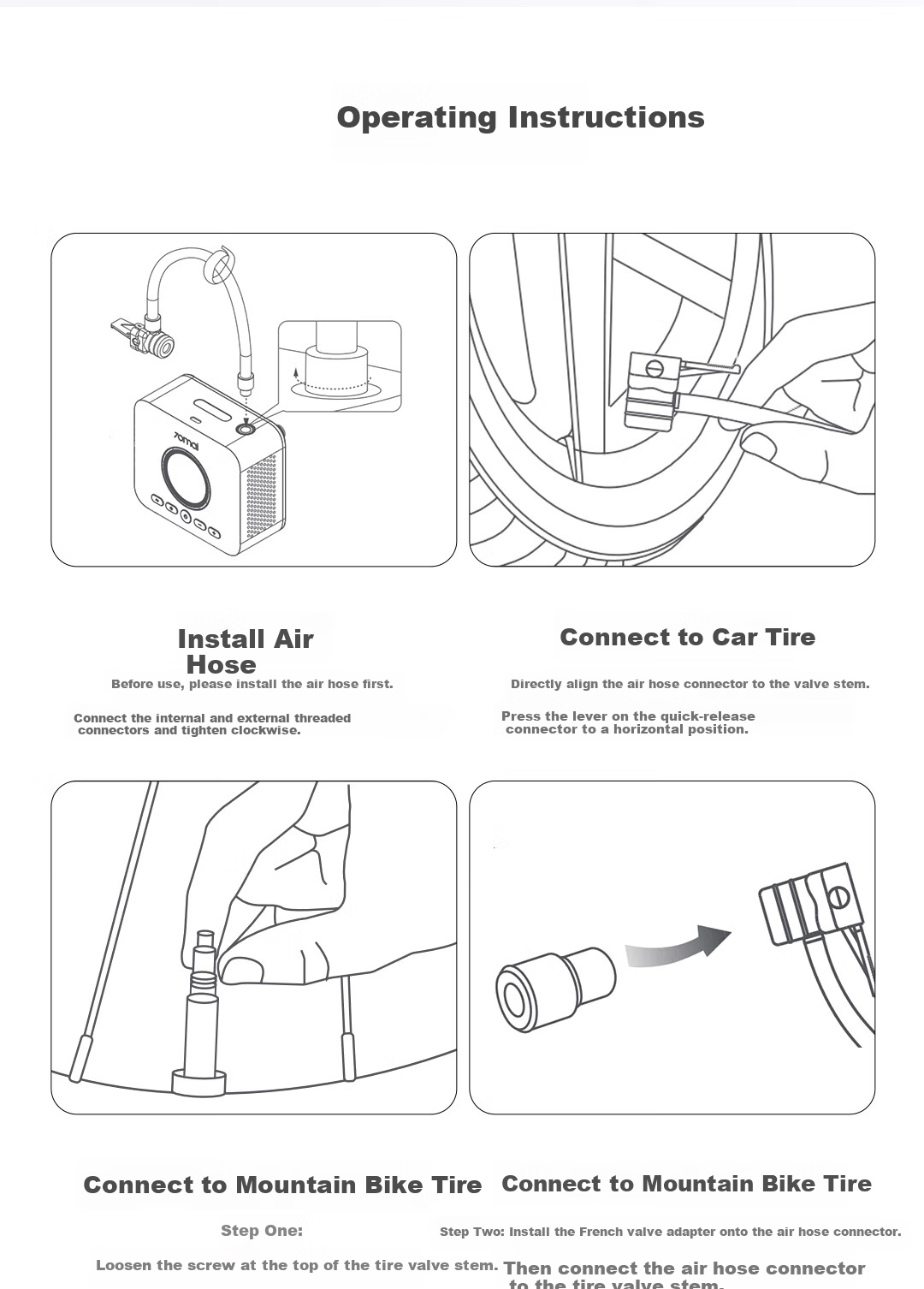 70MAI Wireless Air Pump 2 Car Portable Inflator Tire Pump for Bicycle Electric Vehicle Basketball 16