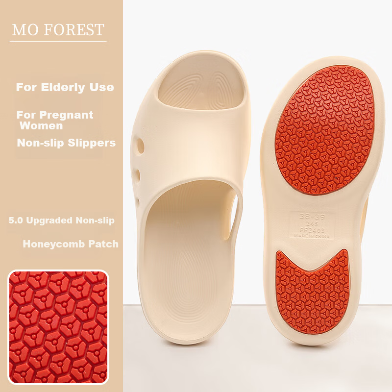 XGGC Elderly Non-Slip Slippers Men Bathroom Shower Special Pregnant Women Summer Large Size Indoor Cool Slippers Women 10256