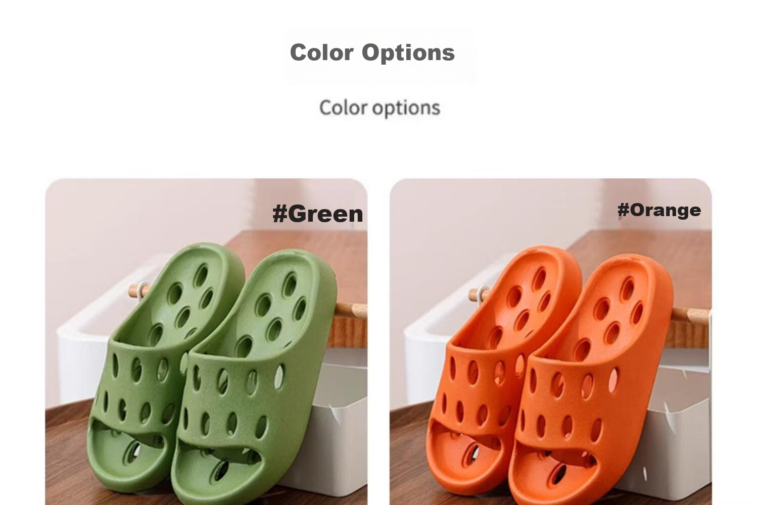 Guoluofi Bathroom Slippers Men Summer Indoor Home Shower Non-slip Hollow Water-draining Thick-soled Cool Slippers Women Black 36-37 15