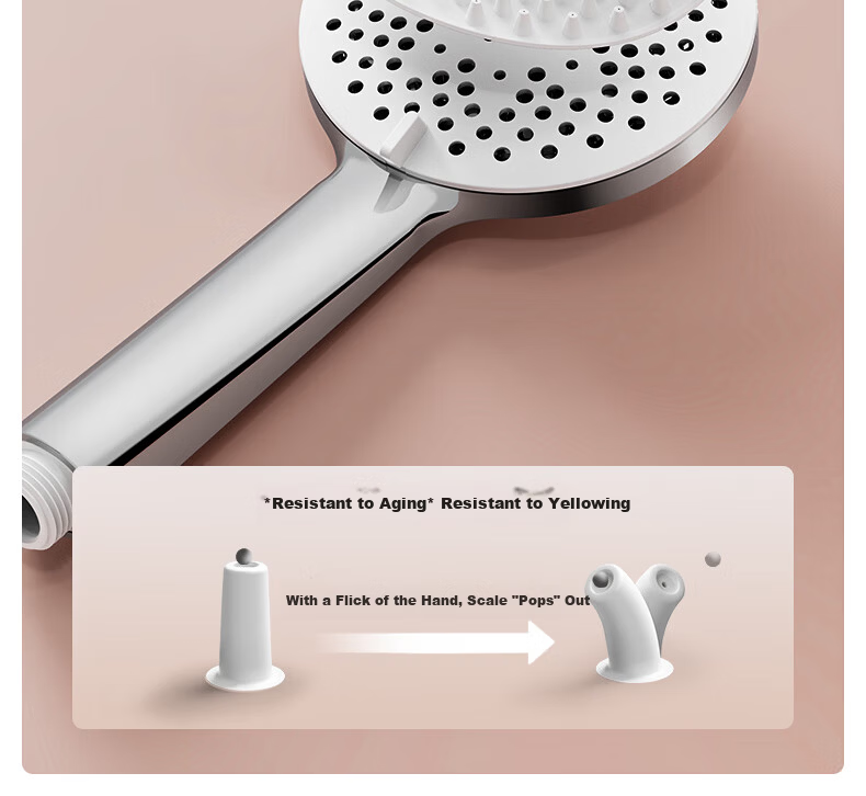 JOMOO Bright Silver Integrated Lifting Silicone Descaling Three-Function Split Shower Set Spray Gun Model 35324-592/1B-1 16