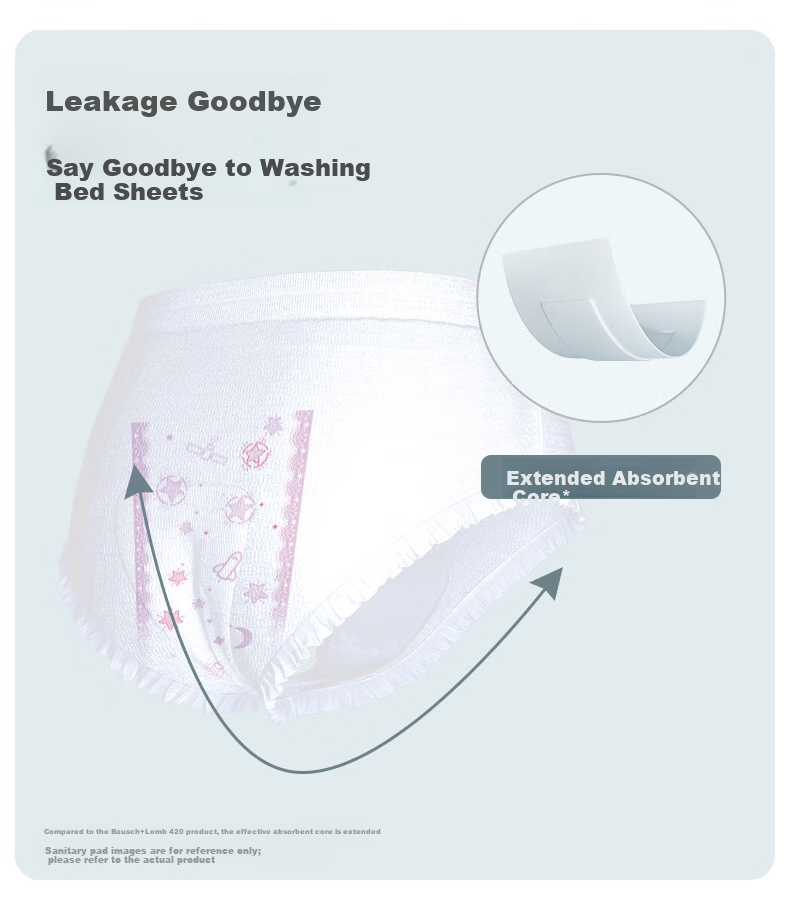 Beishute China Aerospace Co-branded Pants-type Sanitary Napkins Super Absorbent Night Pants M-L Size 6 Pieces Trial JD Good Product 8