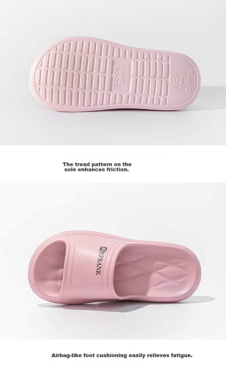 Paul Frank Cushioned Thick Sole Slippers Non-Odor Indoor Bathroom Men's and Women's Casual Sandals Cocoa Brown Size 36-37 Model 6632 12