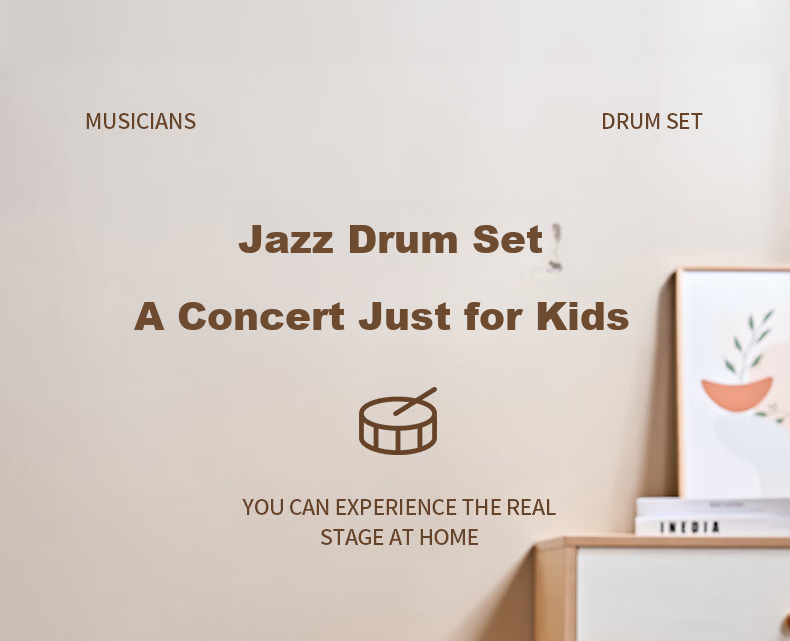 XST Seven-Color Light Drum Set Children's Beginner Practice 8 Baby Jazz Drum Toy for Boys Birthday Gift 1