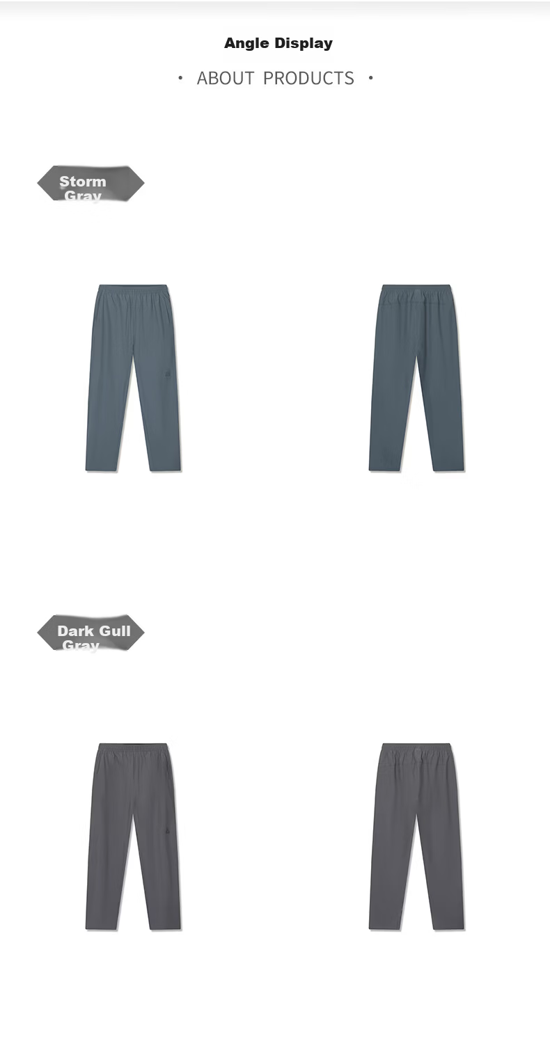 361° Men's Spring Summer Sun Protection Cooling Sports Casual Outdoor Straight Leg Pants 652613702-4 26