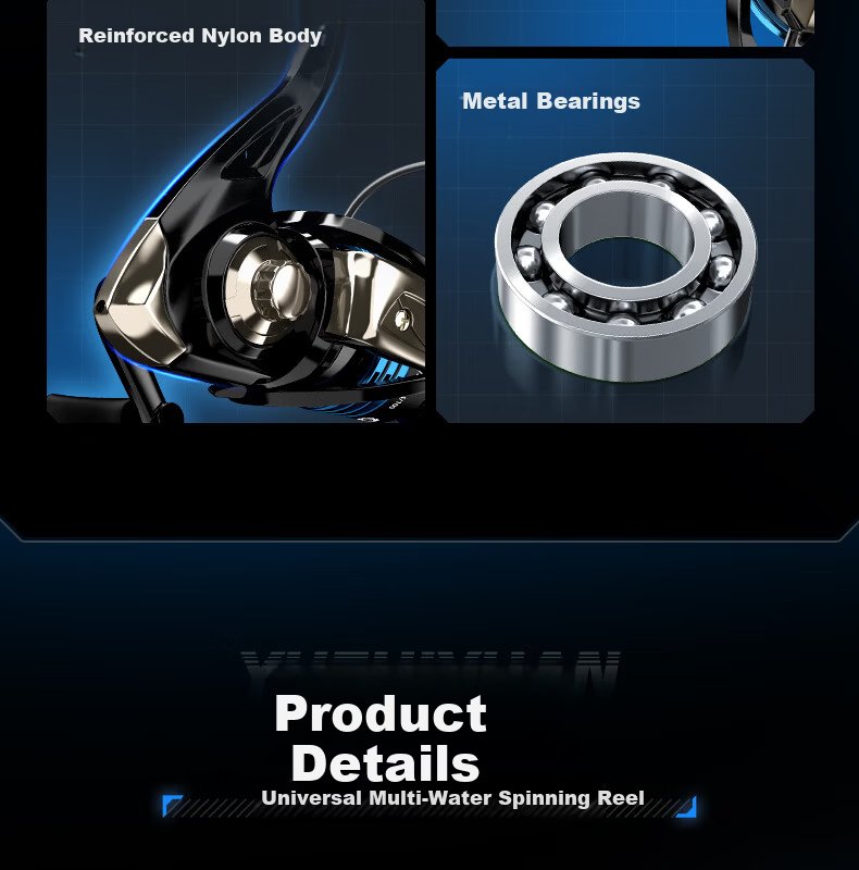 YuZhiYuan GS2000 Aluminum Alloy Fishing Reel Spinning Reel Lure Long Casting Sea Fishing Reel 3