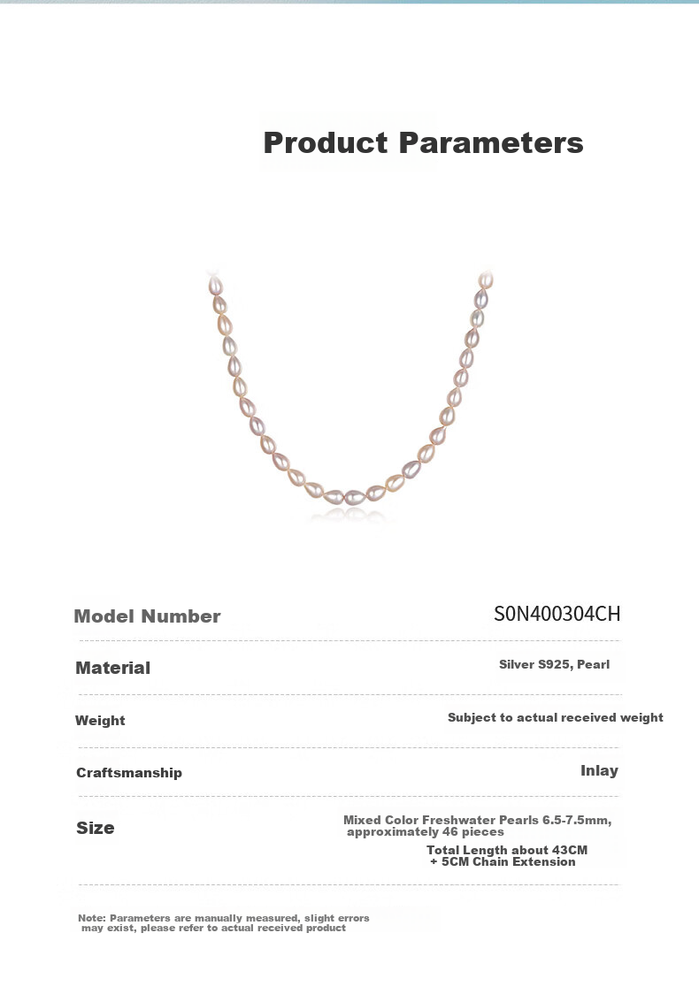 CHOW TAI SENG Mother's Day Gift Pearl Necklace Teardrop Multicolor Beaded Choker Necklace for Mom Girlfriend 2
