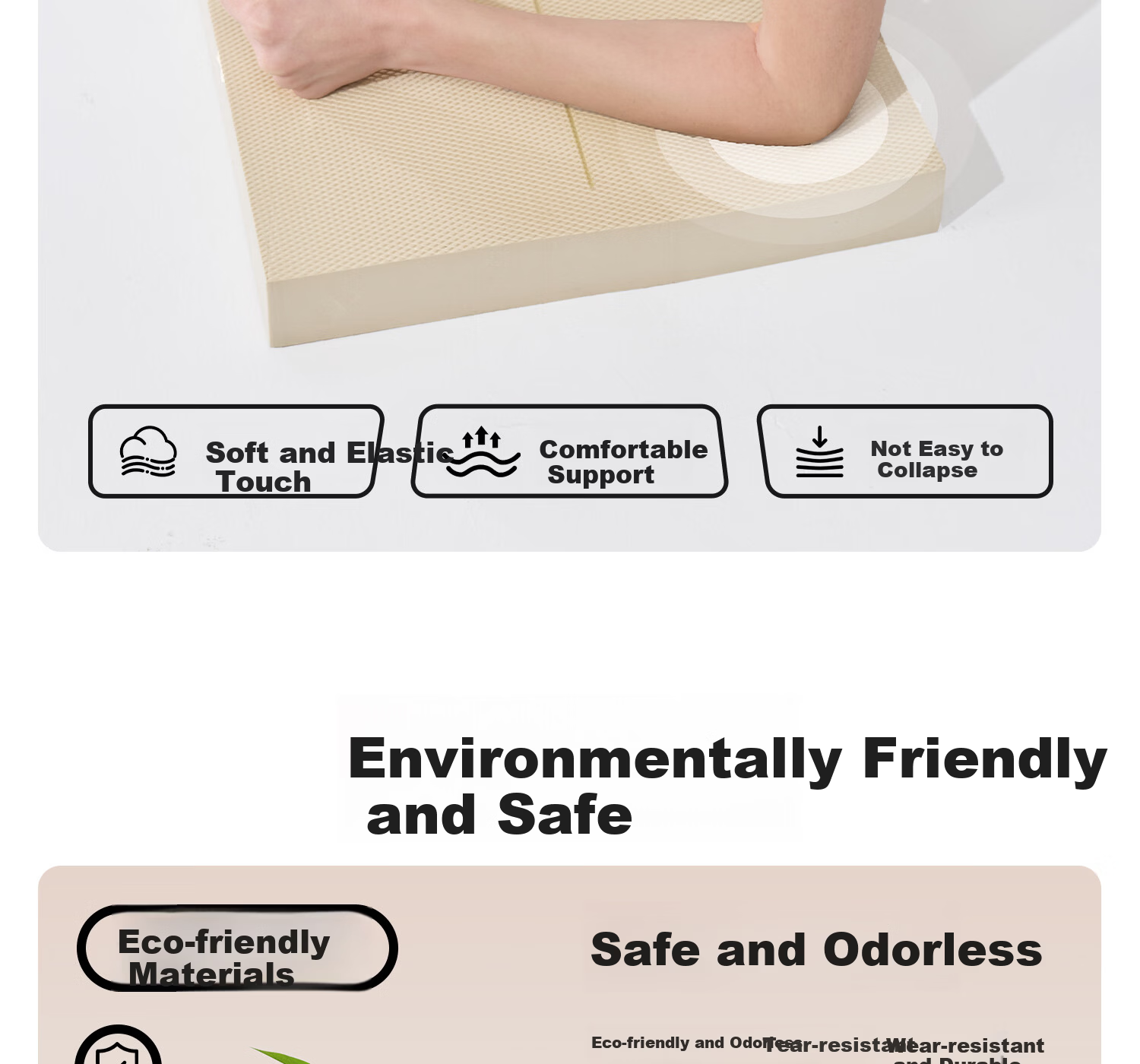 Yottoy Balance Pad Yoga Mat Flat Support Core Training Yoga Fitness Quiet Non-Slip Thickened Soft Foam Kneeling Pad 14