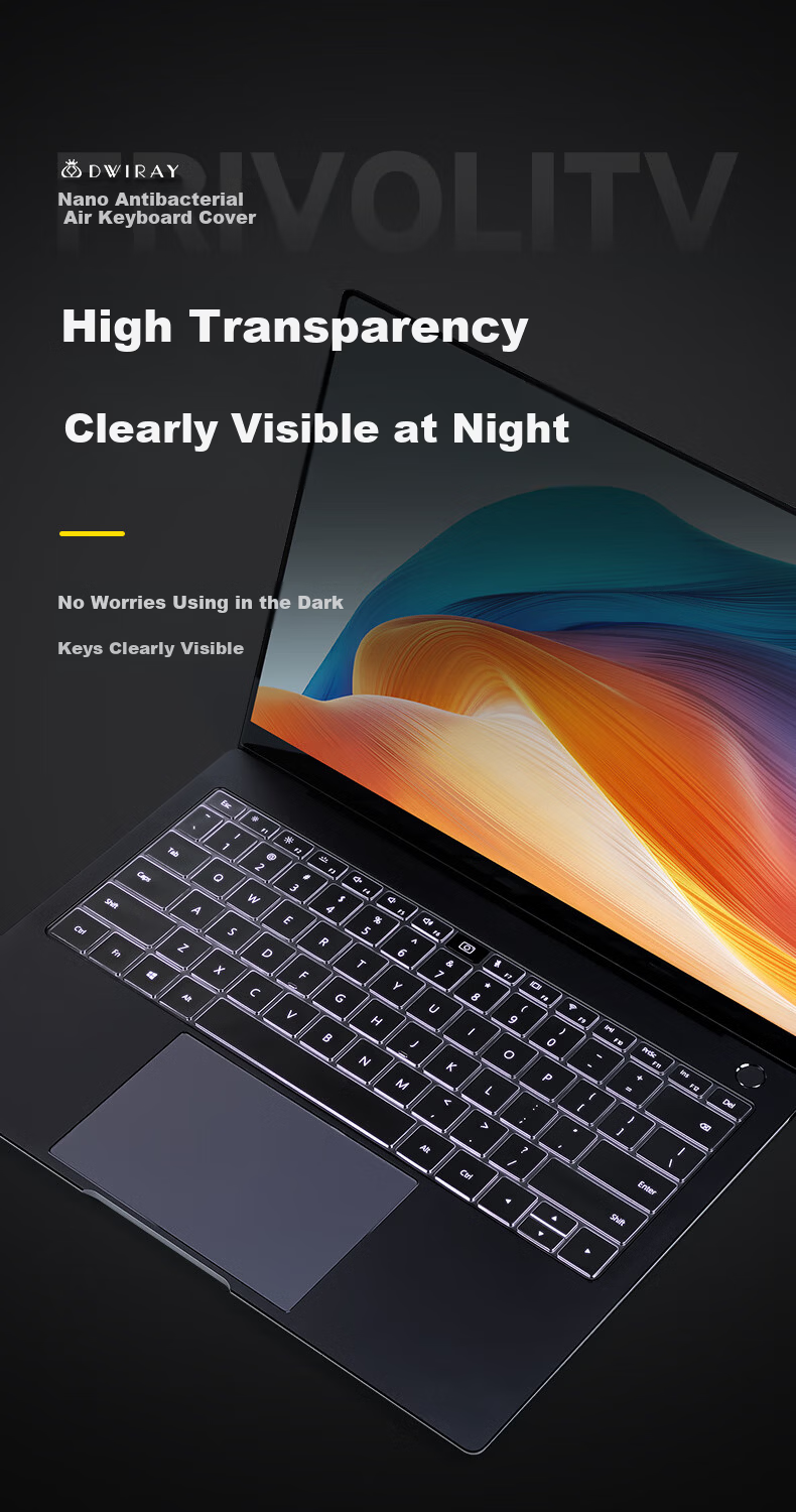 DiYiGongFang Keyboard Dust Cover, Suitable for Huawei Matebook 14s/16s/13s/D14/D14SE/MatePad Pro 13.2 Laptops, Keyboard Protective Film 3