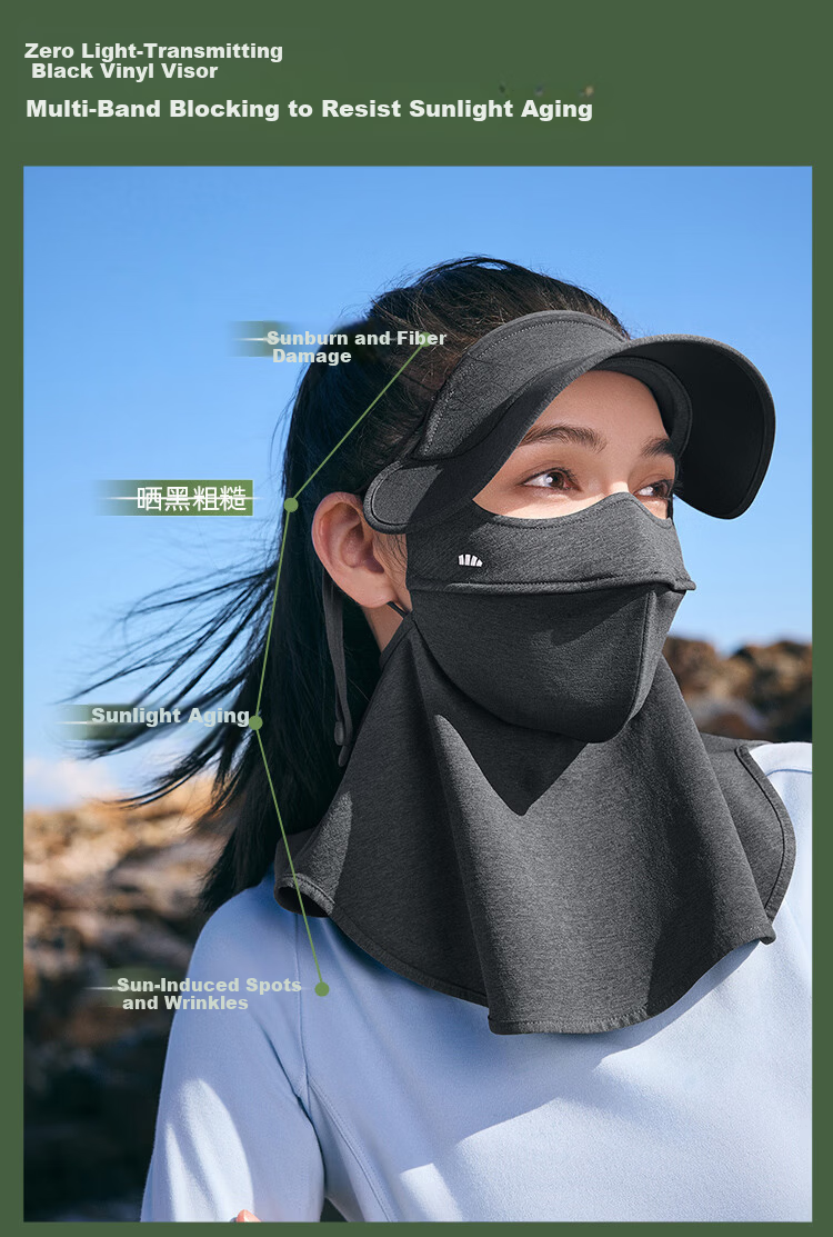Beneunder Autumn Winter Sun Protection Moisturizing Cycling Face Mask Windproof Visor Face Bikini High-Value Women's Brown 51