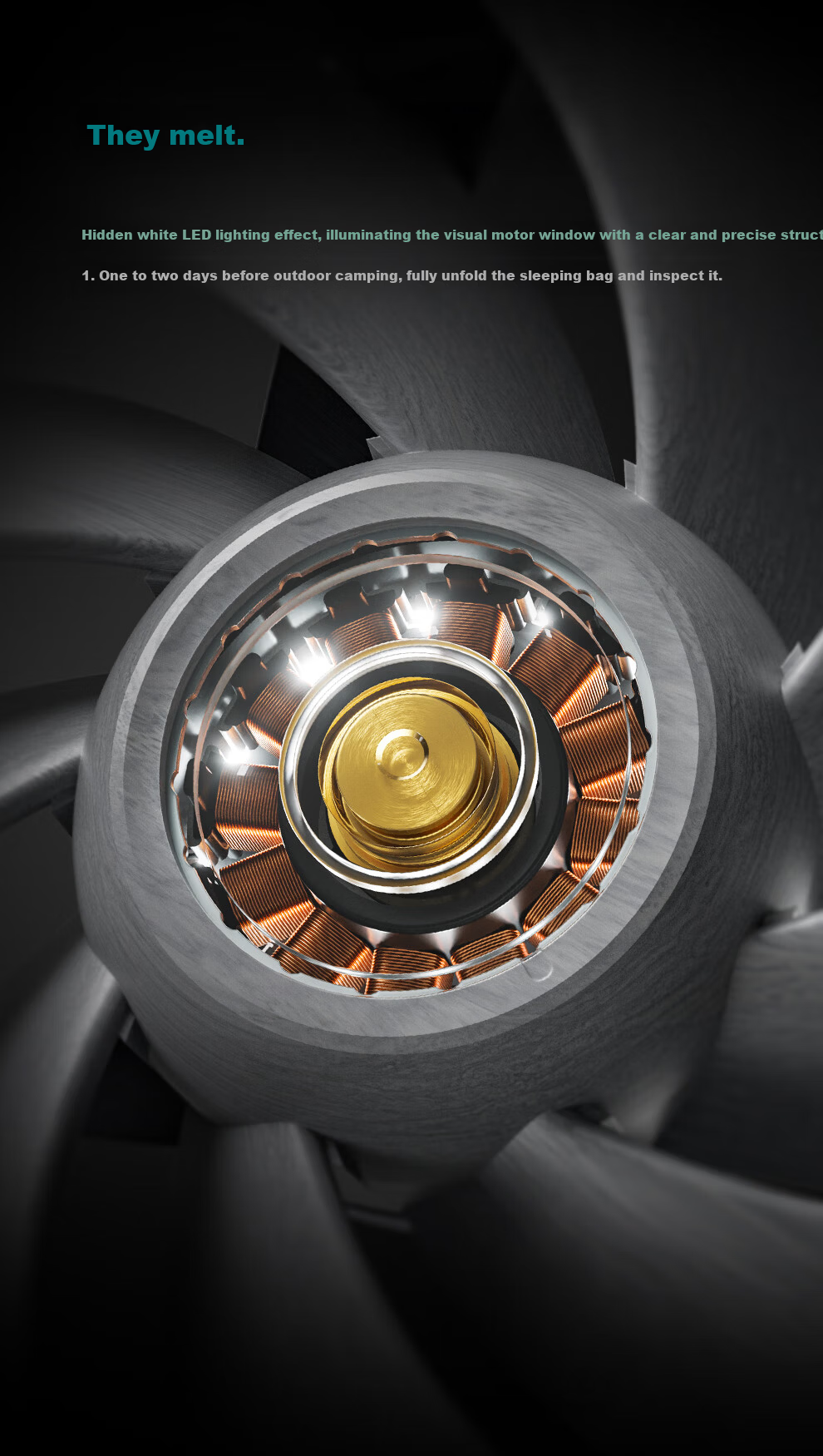 SUDKOO MACH120 Case Fan (Mach 120 Fan / LCP Blades / 30mm Industrial Grade Fan / Adjustable Center White Light / 6-Year Warranty) 8