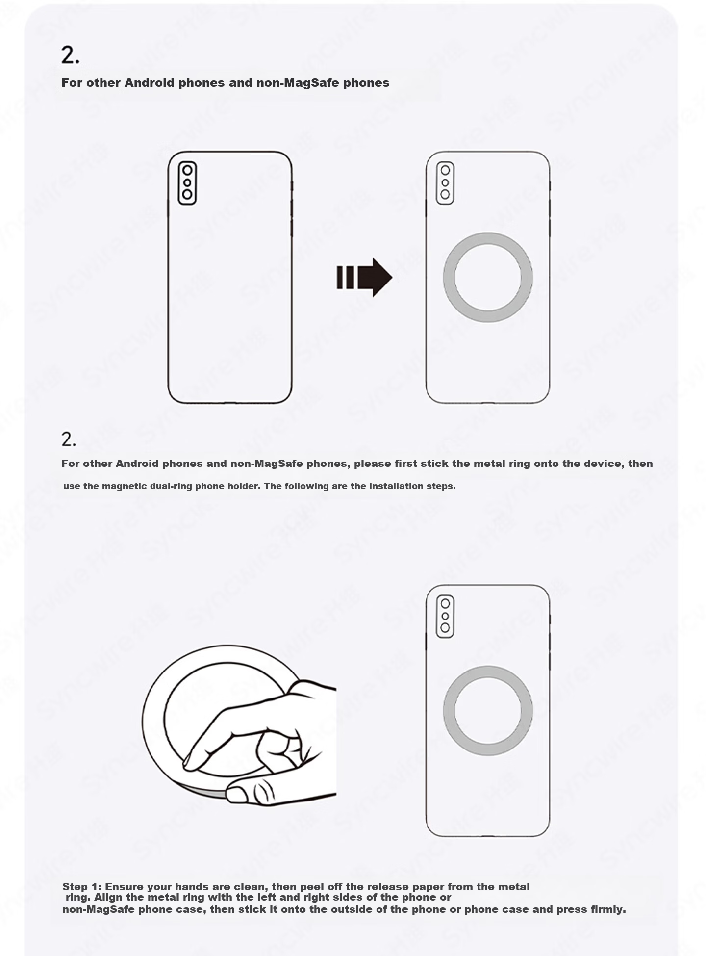 Dimensional Dual-Ring Phone Holder Pro Magnetic Ring Buckle Magsafe 360° Infinite Rotation Stress Relief Portable Adhesive for Apple Huawei Desktop Photography Tool 22